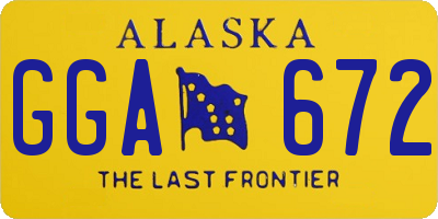 AK license plate GGA672