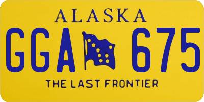 AK license plate GGA675
