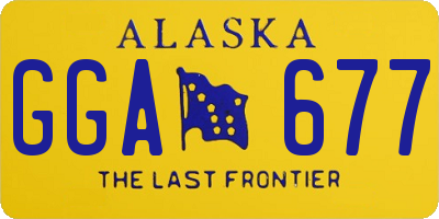 AK license plate GGA677