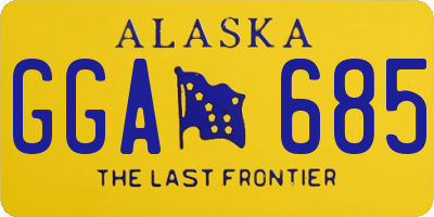 AK license plate GGA685