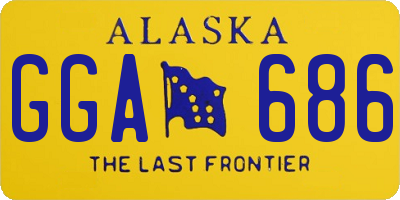 AK license plate GGA686