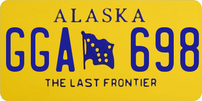 AK license plate GGA698