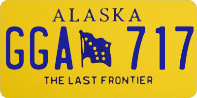 AK license plate GGA717