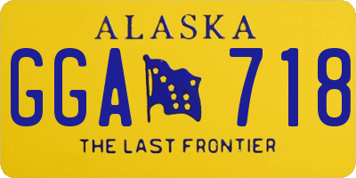 AK license plate GGA718