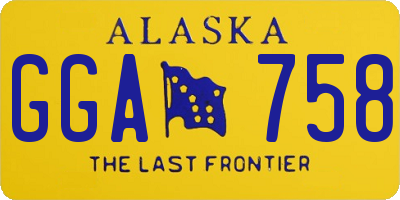 AK license plate GGA758