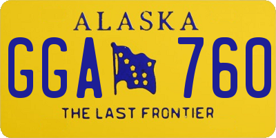AK license plate GGA760