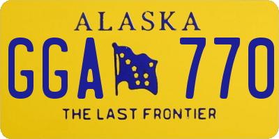 AK license plate GGA770