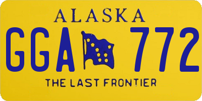 AK license plate GGA772