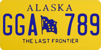 AK license plate GGA789