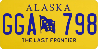 AK license plate GGA798