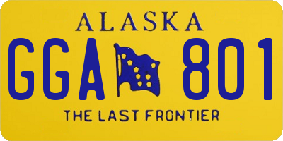 AK license plate GGA801