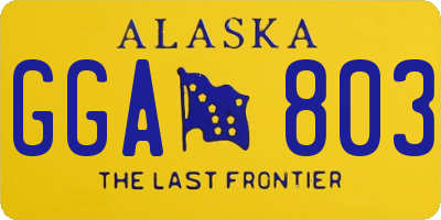 AK license plate GGA803