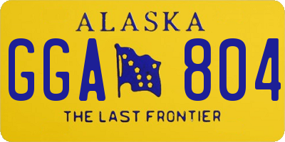 AK license plate GGA804