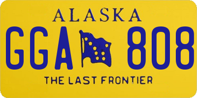AK license plate GGA808