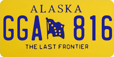 AK license plate GGA816