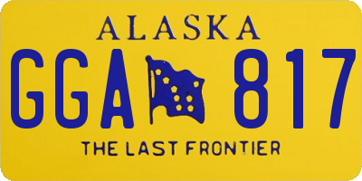 AK license plate GGA817