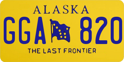 AK license plate GGA820
