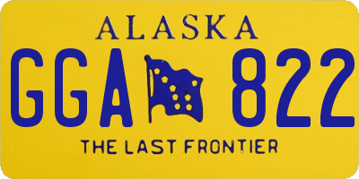 AK license plate GGA822