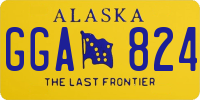 AK license plate GGA824