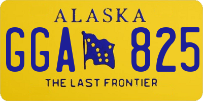 AK license plate GGA825