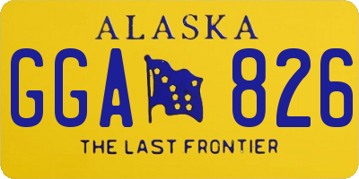 AK license plate GGA826