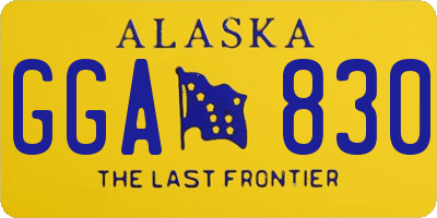 AK license plate GGA830