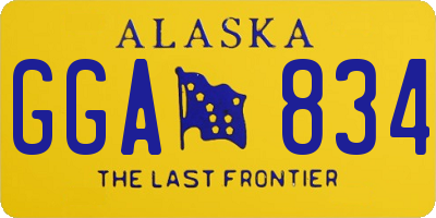 AK license plate GGA834