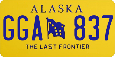 AK license plate GGA837