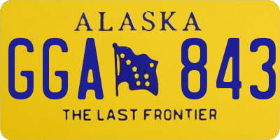 AK license plate GGA843