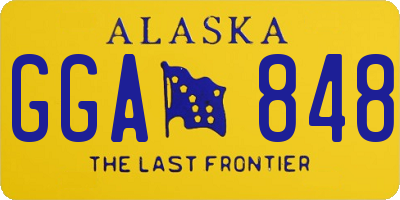 AK license plate GGA848
