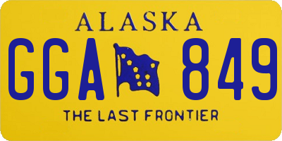 AK license plate GGA849