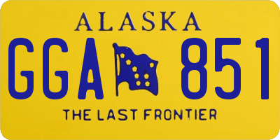 AK license plate GGA851