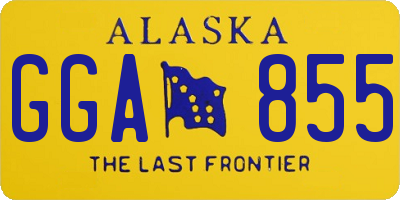 AK license plate GGA855