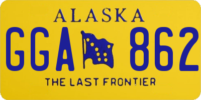 AK license plate GGA862