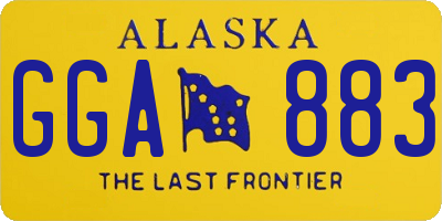 AK license plate GGA883