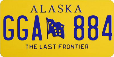 AK license plate GGA884