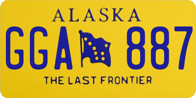 AK license plate GGA887
