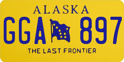AK license plate GGA897