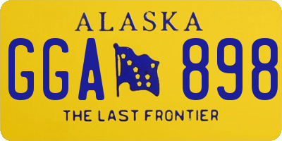 AK license plate GGA898
