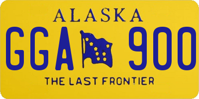 AK license plate GGA900