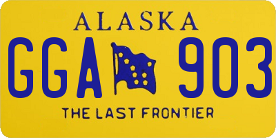 AK license plate GGA903