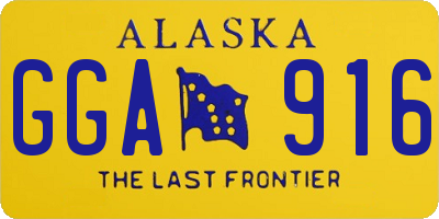 AK license plate GGA916