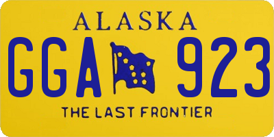 AK license plate GGA923