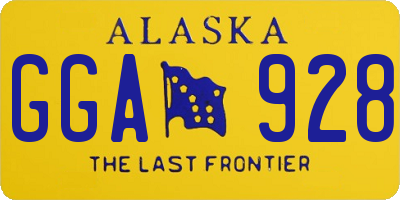 AK license plate GGA928