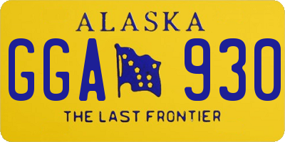 AK license plate GGA930