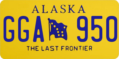 AK license plate GGA950