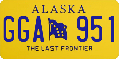 AK license plate GGA951