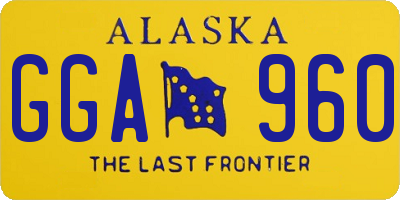 AK license plate GGA960