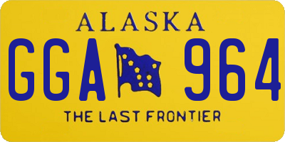 AK license plate GGA964