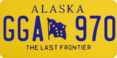 AK license plate GGA970